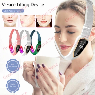 $20.51 • Buy Facial Lifting Device LED Photon Therapy Face Slimming Massager V-Line Pro.
