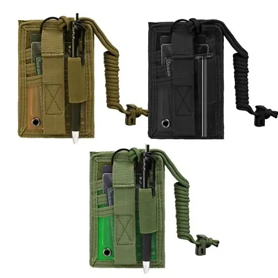 Tactical ID Card Holder Organizer Hook&Loop Patch Badge Holder With Neck Lanyard • $9.78