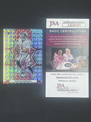 Marcus Mariota Signed 2022 Panini Mosaic IP Auto JSA Atlanta Falcons • $59.99