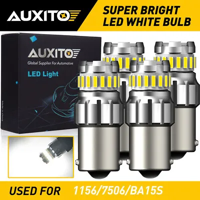 AUXITO 1156 BA15S 7506 P21W LED Turn Signal Light DRL Bulbs White ERROR FREE EXD • $17.09