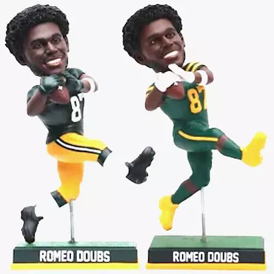 2024 Romeo Doubs Bobblehead Green Bay Packers (with AR) 2 Versions • $49.85