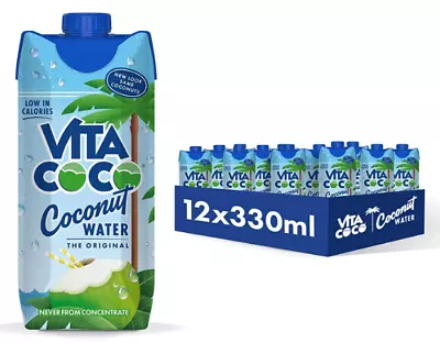 Vita Coco Pure Coconut Water 12X330Ml Naturally Hydrating Packed With Electrol • £15.89