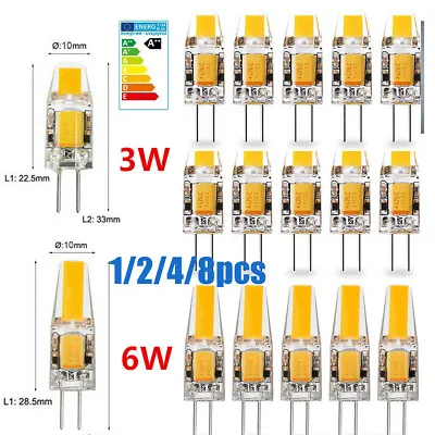 12V G4 3W 6W LED COB Light Bulb Capsule Lamp Replace Halogen Bulb AC DC Dimmable • £2.88