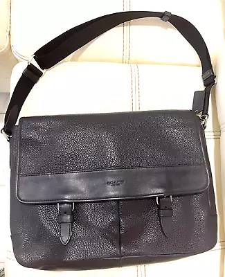 Coach Black Leather Briefcase/office Bag F54149 • $49