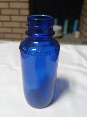 Vintage Cobalt Blue Glass Bromo - Seltzer Bottle 5.25  Tall No Lid - #8 • $10.59