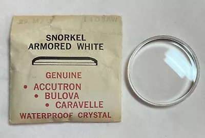 Vintage NOS 29mm 1403AW Bulova Snorkel Armored White Watch Crystal Oceanographer • $56.13