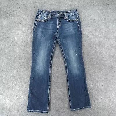 Miss Me Jeans Womens 30 Stretch Mid Rise Easy Bootcut Med Wash Fade Ladies • $38.89