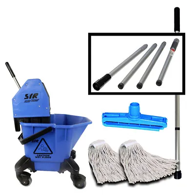 SYR Kentucky Large TC 20 Litre Mop Bucket Set With 4 Way Fold Down Handle BLUE • £74.95
