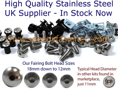 For Suzuki GSX-R1000 2005 2006 Stainless Fairing Screen Bolt Kit GSXR 1000 K5 K6 • $98.88