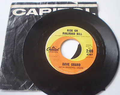 Dave Guard (kingston Trio) 7 45  Ride On Railroad Bill/ Plane Wreck ...  1962 Us • $29.95