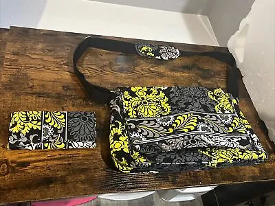 Vera Bradley Laptop Large 14'' X 11'' Messenger Bag Tote With Matching Wallet • $24.99