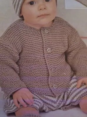 Knitting Pattern Easy Baby/Jacket/Pants/Blanket/Hat/Bootees DK 0 - 12month (973) • £1.95