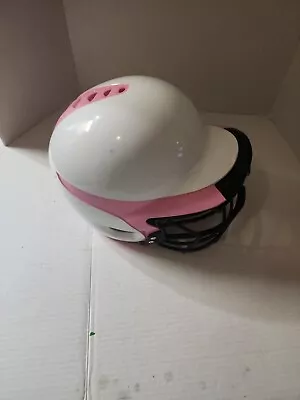 Worth  Girls Softball Batting Helmet Size S/M 6 3/4-7 7/8 Pink And White  • $12