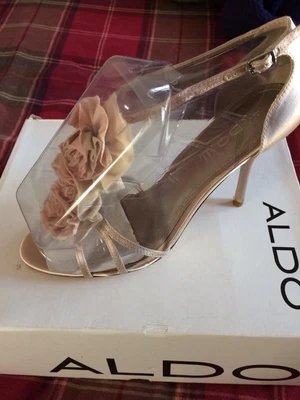 £29.50 • Buy ALDO Satin Wedding Heeled Ballroom Shoes Taupe Bronze UK 7 EU 41 BNIB