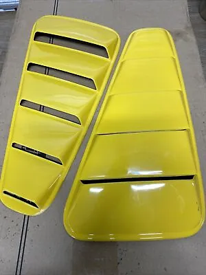 Mustang MMD Quarter Window Louvers Pre-painted Yellow Some Paint Issues • $44.99