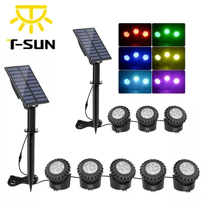 2/3/5PCS Solar Pond Light RGB Color Changing Submersible Underwater Garden Lamp • £36.99