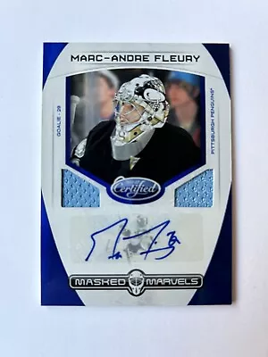 2011-12 Certified Marc Andre Fleury Dual Jersey Autograph(#25/25) #6 • $23.50