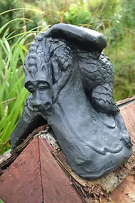 £66.99 • Buy Baby J Black Dragon Roof Finial 90° Angled Or Half Round Decorative Ridge Tile