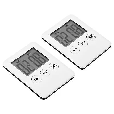 Digital Timer2Pcs Small Count Down/UP Clock With MagneticKitchen Timer White • $10.83