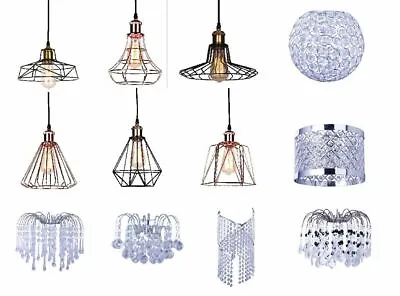 £16.99 • Buy Modern Ceiling Pendant Chandelier Light Acrylic Crystal Drop Lamp Shades