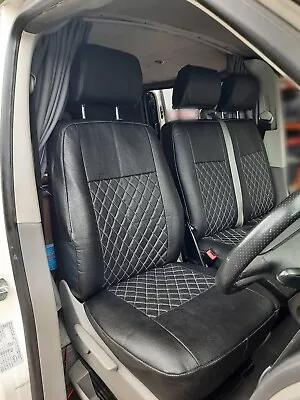 Vw T5 Transporter Tailored Leatherette Black Seat Covers Year: (2003-2015) • $121.95