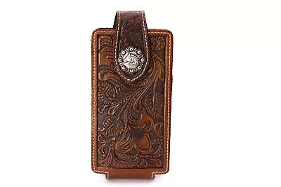 Western Phone Case Horse Coffee Leather Phone Holster Magnetic Big 7''x3.2'' • $22.99