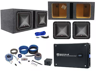 2) Rockville Punisher 12D1 12  5600w Competition Subwoofers+Mono Amplifier+Wires • $729.80