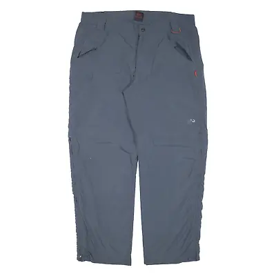 MAMMUT Cargo Zip-Off Mens Trousers Blue Regular Straight Nylon W36 L29 • £30.99