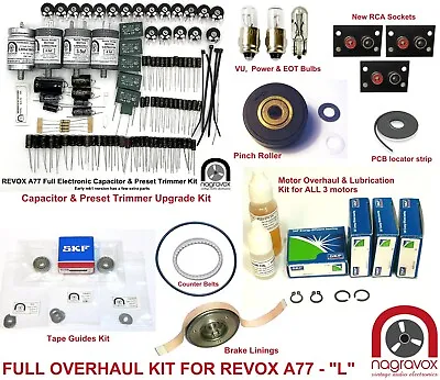 Revox A77 Full Overhaul Kit Electronics And Mechanical - FULL MONTY • $558.45