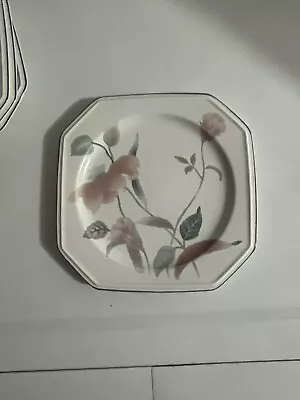 Mikasa Continental Silk Flowers Salad Plates 8.25” Set Of 3 • $16