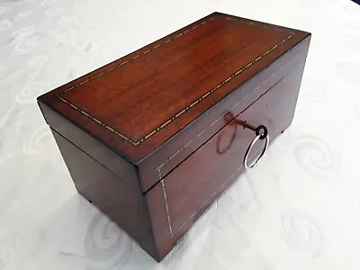 £9.99 • Buy Antique  Wooden Inlaid Jewellery Box With Tray , Medals,coins,pens,photos, Box