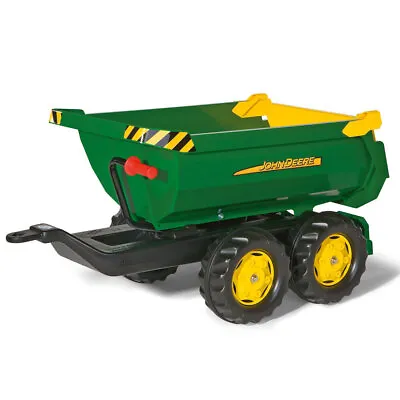 John Deer Rolly 89cm Half Pipe Kids Trailer For Pedal Tractor Toy/Play/3y+ Green • $404.95