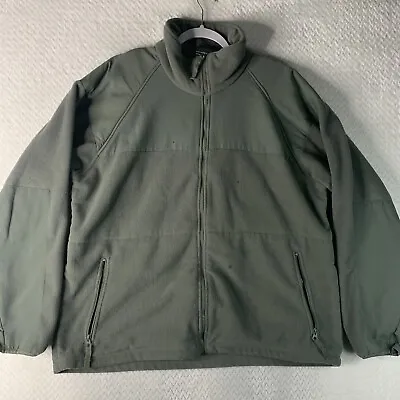 Rothco Combat Tactical Fleece Jacket Mens Large Green ECWCS Small Hole • $15