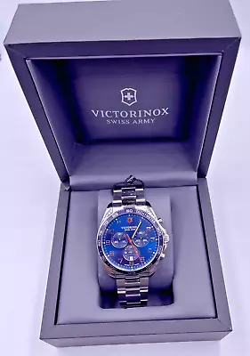 Victorinox Men's Fieldforce Classic Chrono Quartz Watch-Blue 42 Mm • $250