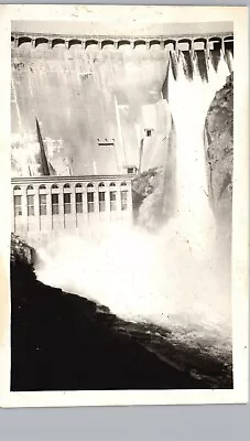 OLD EXCHEQUER DAM Lake Mcclure Ca Real Photo Postcard Rppc Mariposa County ~rare • $19.91