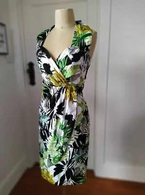 Revival Size 8 Vintage Hawaiian Luau Style Halter Neck Dress • $38