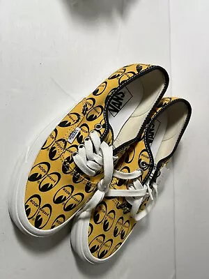 VANS X Mooneyes Authentic 44 Unisex Anaheim Factory Yellow Sneakers M7 W8.5 • $39.95