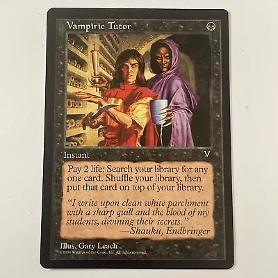 Vampiric Tutor Visions MTG Card Magic The Gathering Gary Leach 1996 Nice! • $39.99