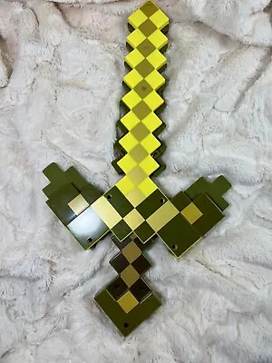 Mattel Minecraft 2 In 1 Transforming Gold Ore Sword Pick Axe 2014 Pickaxe EUC • $8.50