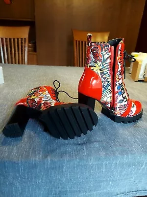 Azalea Wang Kapow! Red High Heel Booties From Hot Topic • $45