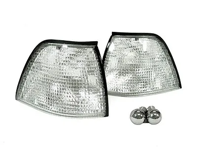 2 Day Air DEPO Euro CLEAR Corner Light + Chrome Bulbs For BMW E36 3D/4D Sedan M3 • $34.60