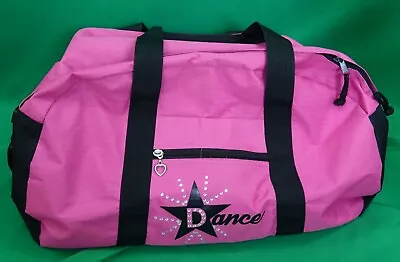 Star Dance Pink/black Medium Sized Duffel Bag With Rhinestones By Danshuz • $20