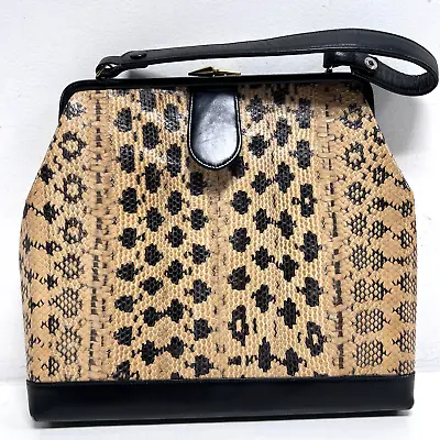 $77.99 • Buy Real Snakeskin Leather Handbag Bag Purse Thin Skinny 10x11x1.5 Unique Shape