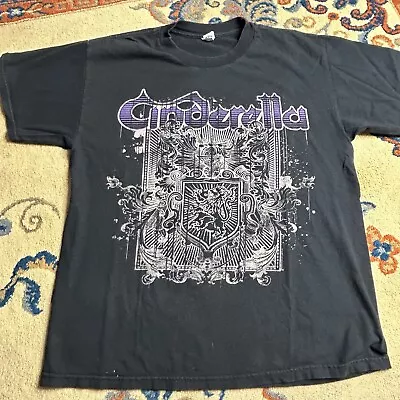 Cinderella (Rock Band) 2005 Tour Black Vintage T-shirt Size Large • $25