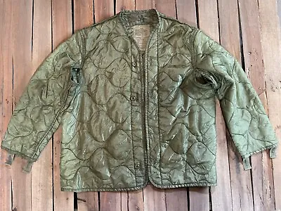 USGI Military Cold Weather M65 FIELD JACKET LINER OD W/ BUTTONS XL L M S XS • $29.90