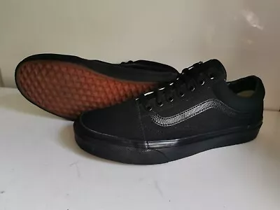 Vans Comfycush Old Skool Uk 7 Eu 40.5 Mens Womens Black Canvas Trainers Shoes • £18.99
