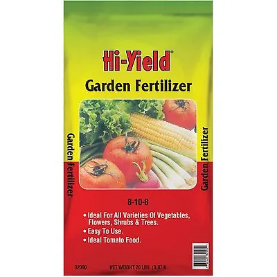 VPG (#32090) Hi-Yield Garden Fertilizer 8-10-8 20# • $33.21