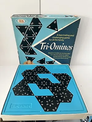 Ideal Tri-Ominos Board Game 100% Complete Vintage 1968 56 Pieces Tray Taped Box • £13.99