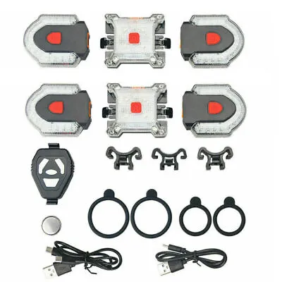 $28.99 • Buy Bike Turn Signals Light Bicycle Front&Rear Indicator W/Smart Wireless Remote Kit