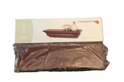 18” Fireplace Mantle/ Wall Mahogany Wood Wall Mounted Shelf.  Brown New Open Box • $19.31